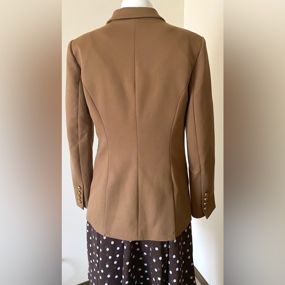 White House Black Market Tan Blazer with Gold Buttons - Picture 7 of 7